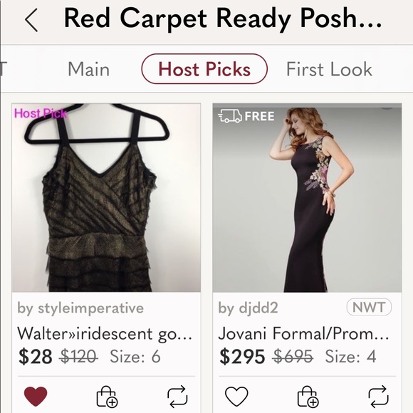 HP Walter»Fringe iridescent gold dress EUC - Picture 6 of 6